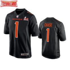 Cincinnati Bengals Ja’Marr Chase Super Bowl LVI Black Fashion Jersey