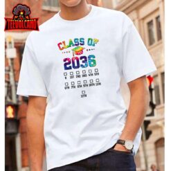 Class of 2036 Grow With Me Shirt With Space For Checkmarks T-Shirt