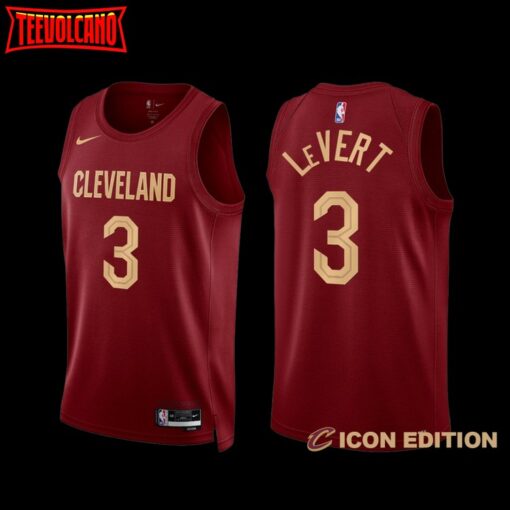 Cleveland Cavaliers Caris LeVert 2022-23 Icon Edition Jersey Wine