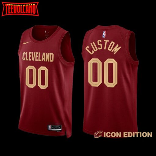 Cleveland Cavaliers Custom 2022-23 Icon Edition Jersey Wine