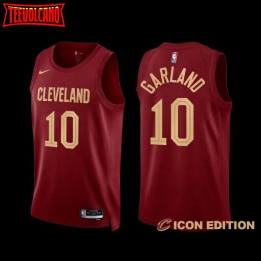 Cleveland Cavaliers Darius Garland 2022-23 Icon Edition Jersey Wine