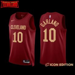 Cleveland Cavaliers Darius Garland 2022-23 Icon Edition Jersey Wine