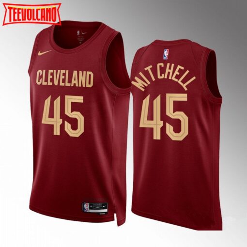 Cleveland Cavaliers Donovan Mitchell 2022-23 Wine Icon Edition Jersey