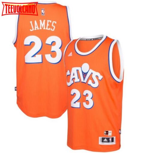 Cleveland Cavaliers LeBron James Orange Throwback Jersey