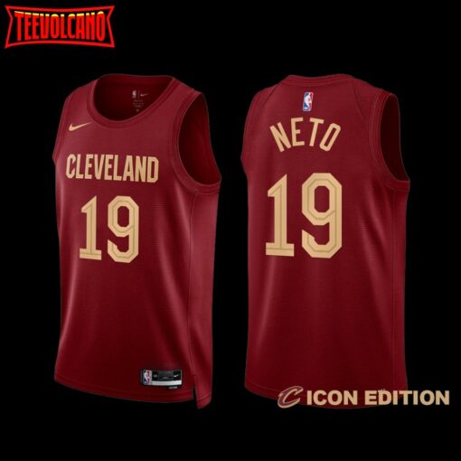 Cleveland Cavaliers Raul Neto 2022-23 Icon Edition Jersey Wine