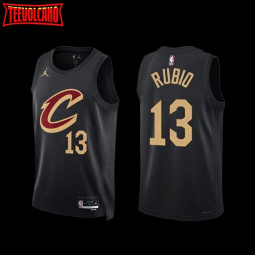 Cleveland Cavaliers Ricky Rubio 2022-23 Statement Edition Jersey Black