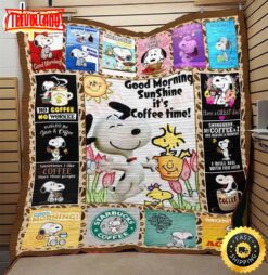 Coffee Is Happiness Snoopy The Peanuts Movie Snoopy Dog Blanket