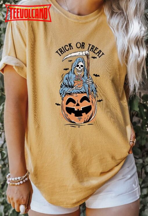 Comfort Colors Halloween Trick or Treat Shirt,Halloween Sweatshirt