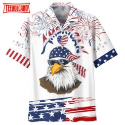 Cool Eagle American Hawaiian Shirt, Husband Independence’S Day Hawaii Gifts