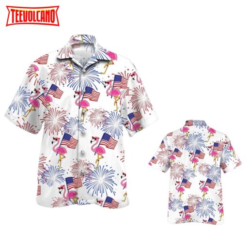 Cool Flamingo Hawaiian Shirt, Independence Day Is Coming Aloha Beach Shirts