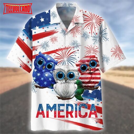 Cool Usa Owl On Hawaiian Shirt On Independence’S Day, Owl Hawaiian Shirt