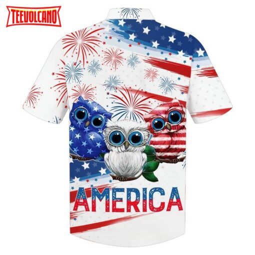 Cool Usa Owl On Hawaiian Shirt On Independence’S Day, Owl Hawaiian Shirt