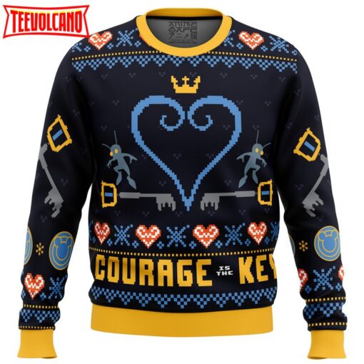 Courage is the Key Kingdom Hearts Ugly Christmas Sweater