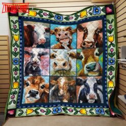 Cow 3D Customized Quilt Blanket