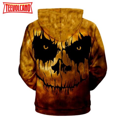 Creative Colorful Scary Skull Paint All Over Print Hoodie  3D