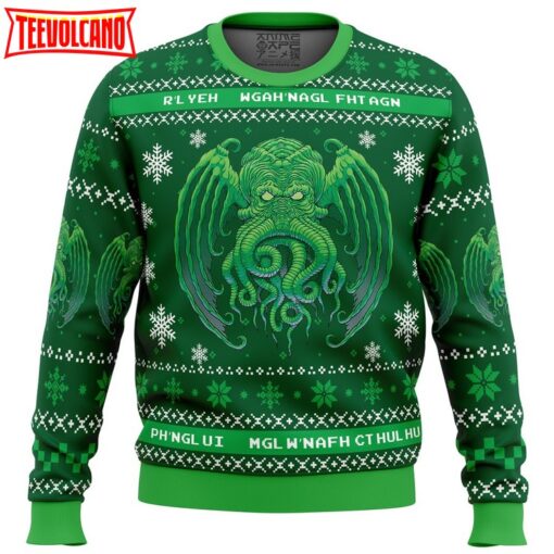 Cthulhu Cultist Christmas Ugly Christmas Sweater