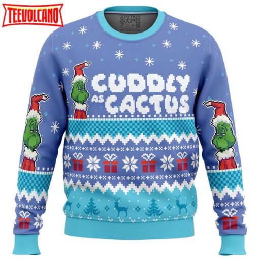 Cuddly as a Cactus Grinch Ugly Christmas Sweater