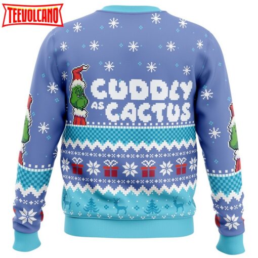 Cuddly as a Cactus Grinch Ugly Christmas Sweater