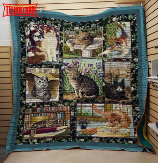 Cute Cat 3D Quilt Blanket