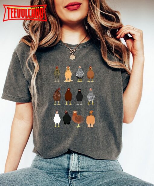 Cute Chicken Breeds Shirt For Farmer, Funny Chicken Shirt