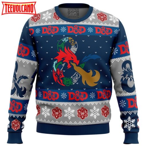 D-20 Dungeons & Dragons Ugly Christmas Sweater