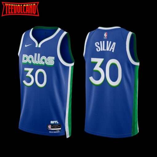 Dallas Mavericks Chris Silva 2022-23 City Edition Jersey Blue