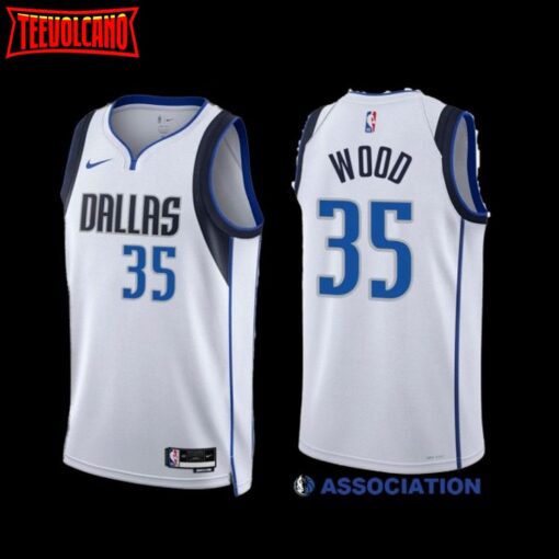 Dallas Mavericks Christian Wood 2022-23 White Association Edition Jersey