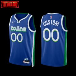 Dallas Mavericks Custom 2022-23 City Edition Jersey Blue