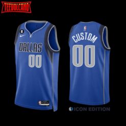 Dallas Mavericks Custom 2022-23 Icon Edition Jersey Royal