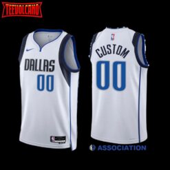Dallas Mavericks Custom 2022-23 White Association Edition Jersey