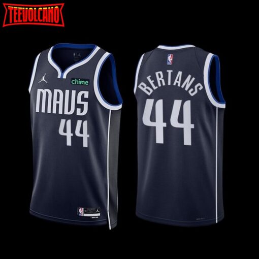 Dallas Mavericks Davis Bertans 2022-23 Statement Edition Jersey Navy