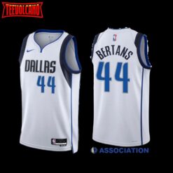 Dallas Mavericks Davis Bertans 2022-23 White Association Edition Jersey