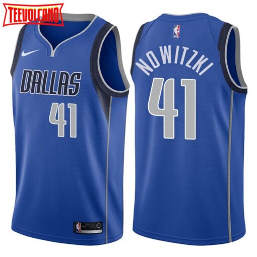 Dallas Mavericks Dirk Nowitzki Blue Icon Jersey