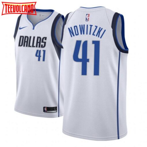 Dallas Mavericks Dirk Nowitzki White Association Jersey