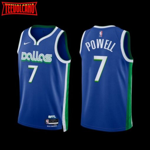 Dallas Mavericks Dwight Powell 2022-23 City Edition Jersey Blue