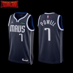 Dallas Mavericks Dwight Powell 2022-23 Statement Edition Jersey Navy