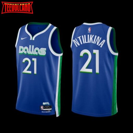 Dallas Mavericks Frank Ntilikina 2022-23 City Edition Jersey Blue