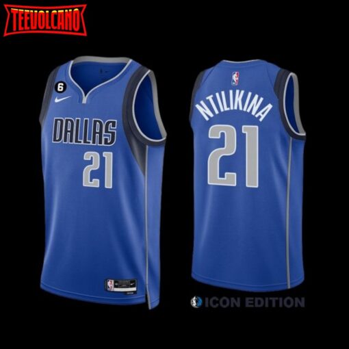 Dallas Mavericks Frank Ntilikina 2022-23 Icon Edition Jersey Royal