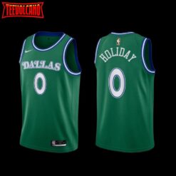 Dallas Mavericks Justin Holiday 2022-23 Classic Edition Jersey Green