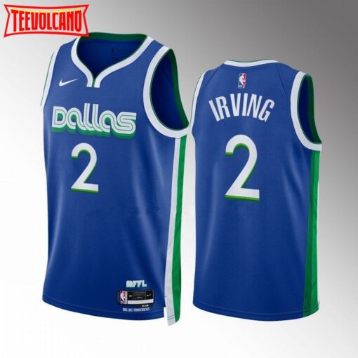 Dallas Mavericks Kyrie Irving 2022-23 Blue City Edition Jersey