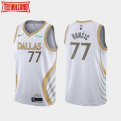 Dallas Mavericks Luka Doncic 2021 City White Jersey