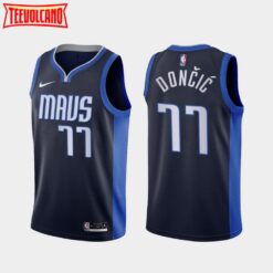 Dallas Mavericks Luka Doncic 2021 Earned Navy Jersey