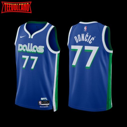 Dallas Mavericks Luka Doncic 2022-23 City Edition Jersey Blue