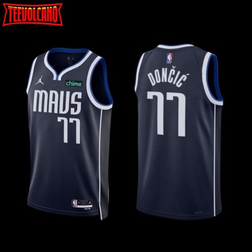 Dallas Mavericks Luka Doncic 2022-23 Statement Edition Jersey Navy