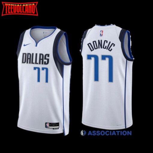 Dallas Mavericks Luka Doncic 2022-23 White Association Edition Jersey