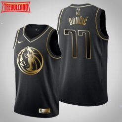 Dallas Mavericks Luka Doncic Black Golden Jersey