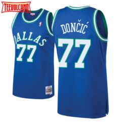 Dallas Mavericks Luka Doncic Blue Throwback Jersey