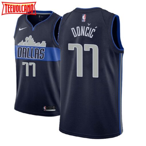 Dallas Mavericks Luka Doncic Navy Statement Jersey