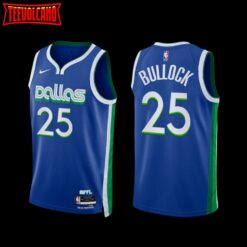 Dallas Mavericks Reggie Bullock 2022-23 City Edition Jersey Blue