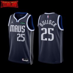 Dallas Mavericks Reggie Bullock 2022-23 Statement Edition Jersey Navy